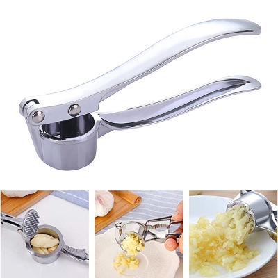 Multifunction Garlic Press Aluminum Alloy Rustproof Garlic Cutter Anti-Slip Dishwasher Safe Kitchen Use Easy to Clean