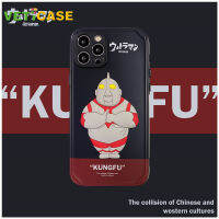 Funny Fat Ultraman 3D เคสโทรศัพท์สำหรับ Apple iPhone 11 12 Pro X XS Max XR 8 7Plus Soft ซิลิโคนป้องกันฝาหลังโทรศัพท์มือถือสีเทาสีแดงสีดำ