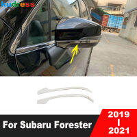 สำหรับ Subaru Forester SK 2019 2020 2021โครเมี่ยมกระจกมองหลังปกตัดประตูกระจกมองข้างปั้นโรยหน้าแถบอุปกรณ์เสริม