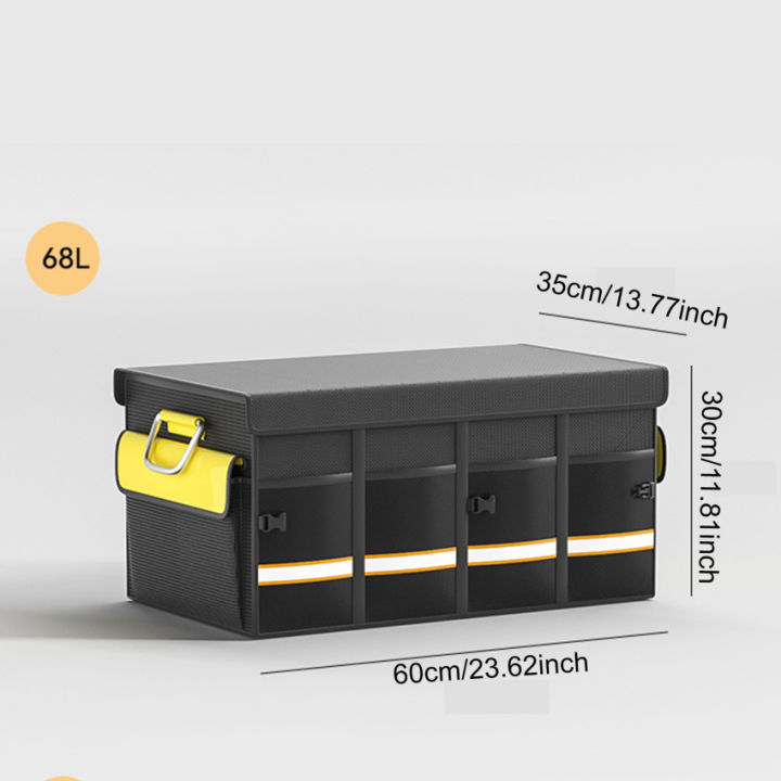 คลังสินค้าพร้อม-กล่องท้ายรถยนต์เก็บของอเนกประสงค์พับได้พกพาได้-1ชิ้นขนาด38-68l-จัดเก็บของท้ายกระบะกระโปรงหลังรถเอสยูวีกล่องเก็บของกลางแจ้งเดินทาง