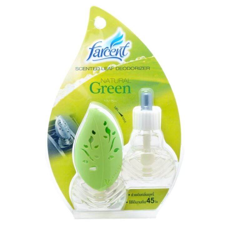 ฟาร์เซ็นท์-น้ำหอมรถยนต์-ดับกลิ่นบุหรี่-ขนาด-7-มล-farcent-scented-leaf-deodorizer-for-car-7-ml