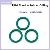 Green FKM Fluorine Rubber O Ring CS3.5mm OD46~70mm Sealing Gasket Insulation Oil High Temperature Resistance Green