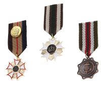 3 Pcs Award Medaille Met Lint Uniform Pin Broche Badge Marine Stijl Epaulet Badge Voor Mannen Jongens เด็กคอสเพลย์