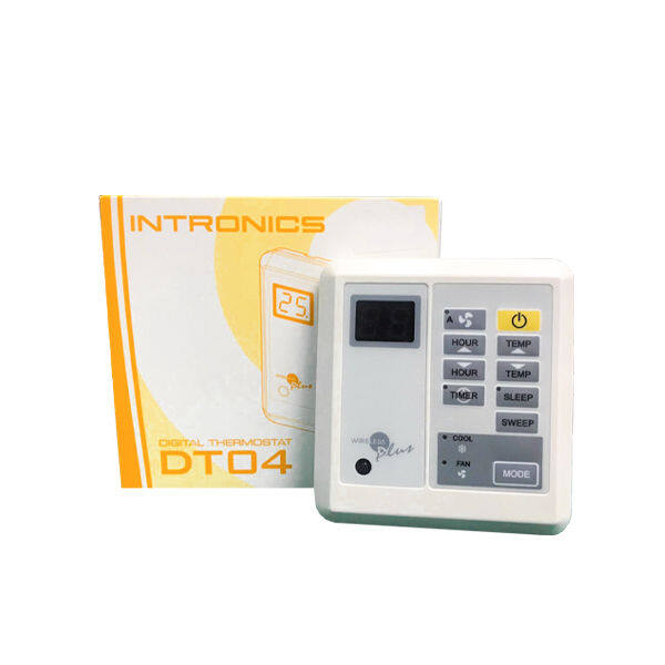 รีโมทมีสาย-ชุดคอนโทรล-intronics-dt04-รูม-แอร์-เครื่องปรับอากาศ-รีโมทคอนโทรล-ชนิดมีสาย-digital-thermostat-อินโทรนิค-รุ่น-dt04-ของแท้-รูมแอร์