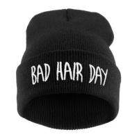 Unisex แฟชั่นฤดูหนาวที่อบอุ่น Bad Hair Day Wrap Head Cap หมวกขนสัตว์ Hip-Hop หมวกถักหมวก