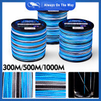 8-Strand สายการประมงถัก300/500/1000เมตรพลังงาน10-20-30-40-50-60-80-100lb ม้าพรางสายหลักสำหรับร็อคตกปลาทะเลตกปลา