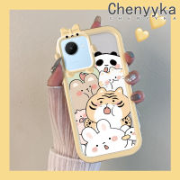 เคส Chenyyka สำหรับ Realme C30 C30s Narzo 50i Prime Case เคสลายการ์ตูนหมีเสือที่สร้างสรรค์สีสันสดใสน่ารักมอนสเตอร์น้อยเลนส์กล้องถ่ายรูปแบบนิ่มซิลิโคนเคสใสกันกระแทกแบบใสง่าย