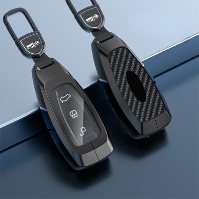 ซิงค์อัลลอย + เปลือกหอยเคสกุญแจรถยนต์ Tpu สำหรับ Ford Fiesta Focus 3 4 Mondeo โฟกัสรถสปอร์ต Ecosport Kuga อุปกรณ์เสริม Fob