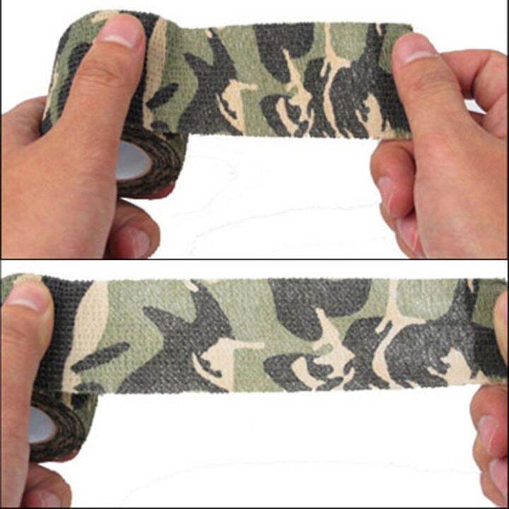 dsj-1ม้วน4-5m-เมตรเทปผ้าลายพราง-camouflage-เทปกาวกันน้ำ