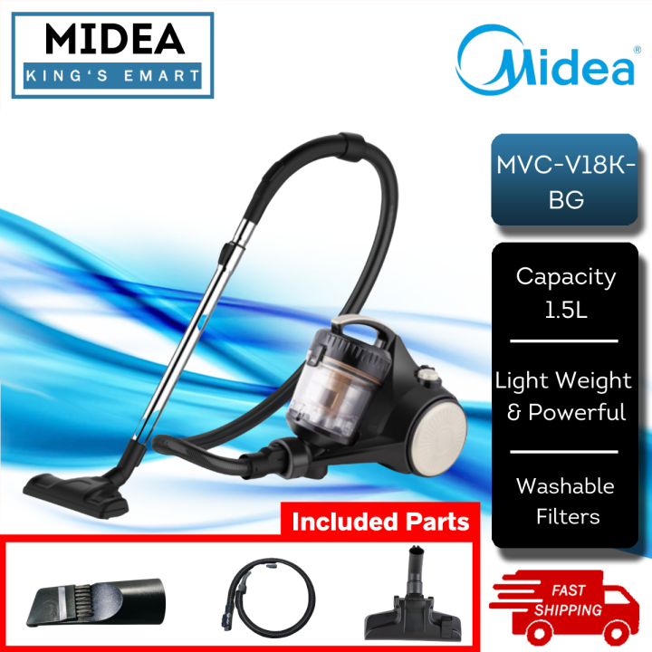 Midea Bagless Vacuum Cleaner 1800W with HEPA Filter MVCV18KBG Lazada