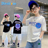 Childrens clothing mens and womens short sleeved T-shirtเสื้อยืดแขนสั้นเด็กชายฤดูร้อนเสื้อผ้าหลวมและหล่อแฟชั่นเสื้อ เสื้อผ้าเด็กขนาดกลางและใหญ่