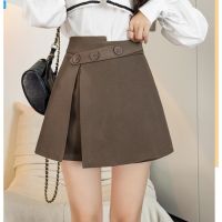 COD ✖ vffe899 SK6508 -MSIA Ready Stock Female Short Skirt High Waist Skirt With Inner Pant 百搭高腰A字韩版开叉半身裙修身裤裙