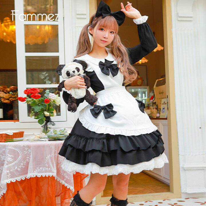 ฮาโลวีนญี่ปุ่นโลลิต้าโลลิต้า-cos-อะนิเมะครีม-little-sweetheart-maid-dress-soft-girl-servant-womens-cafe