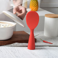 High Temperature Resistant Silicone Rice Spoon Cooker Grain Shovel Scoop Non-Stick Vertical Kitchen Gadget Kitchen Tools