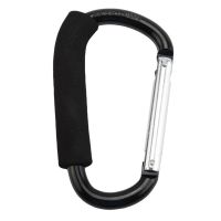 【ↂ】 อลูมิเนียมอัลลอยด์รูปตัว D ขนาดใหญ่ Carabiner Quick-Release Soft Handle Outdoor Camping Buckle Hook Keychain Carabiner Clipi