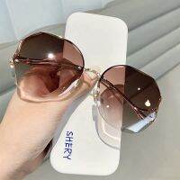 17KM Fashion Hexagonal Gradient Sunglasses Thin Metal Curved Temples Women Accessories