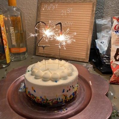 Cake With Sparklers