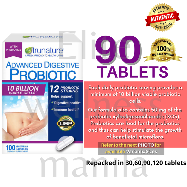 90 Capsules Trunature Advanced Digestive Probiotic AUTHENTIC Lazada PH