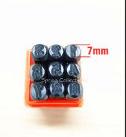 45 High-carbon steel 7mm 0 9 Number Set Kit Tool die Punch Stamp Stamping Case Leather Craft 9pcs/lot Hand Tools Set