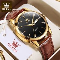 ₪❒¤ 【Free Watch Box】OLEVS Luxury Jam Tangan Perempuan Lelaki Couple Watch Women Original Casual Waterproof Quartz Luminous Leather Watch Men Watches