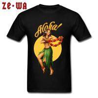 Sexy Pretty Graphic Mens T Shirt Sex Aloha Pin Up Leisure Tops Tees 100% Cotton Adult T-Shirts Hip Hop Dance Tops Tees