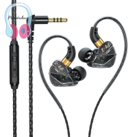 【Pandahuo】 3.5MM L ดัดปลั๊กหูฟังแบบมีสาย HIFI BASS earphone In-Ear HEADSET หูฟัง Gamer แฮนด์ฟรีสำหรับ Xiaomi Huawei Samsung