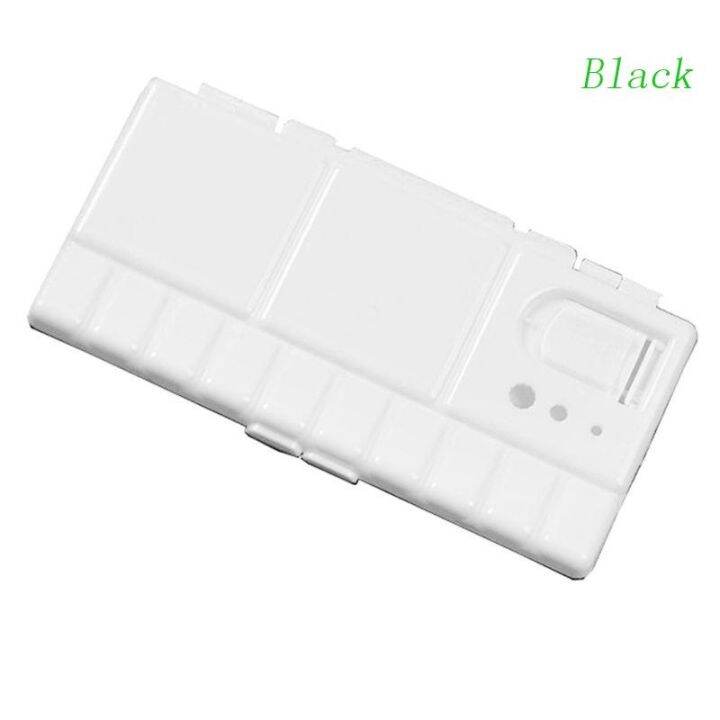 【Ready stock】 BLACK White Plastic Paint Palette Box Watercolor Tray