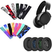 （A Boutique） For SteelSeries Arctis 3 5 Earmuffs Gaming Headset Foam Earpads Ear Pads Sponge Cushion Replacement Elastic HeadBand Velcro Beam