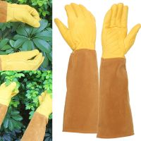 Garden Gloves for Women and Men Thorn Proof Leather Work Gloves Waterproof Household Non-Slip Cleaning Tool Gardening Gloves