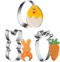 Biscuit Mould Themed Party Supplies DIY Baking Pastry Tools Egg Bunny Rabbite Shapes Easter Cookie Cutters