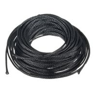 Mayitr Black Protecting PET Braided Cable 10M * 4Mm Expandable Heat Insulation Sleeving Sheathing Wire Audio Sleeve