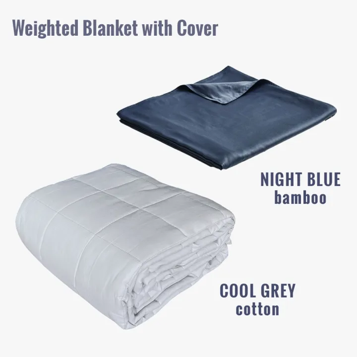 Premium Weighted Blanket 15 lbs 60 X 80 inches with Cover (Optional