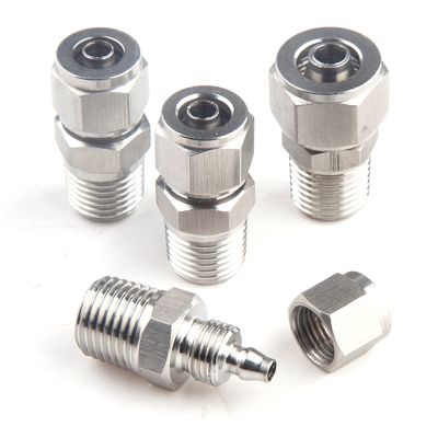 【hot】✻☑  304 Pneumatic Hose Fitting  Air Tube 1/8 1/4 3/8 1/2 BSP Thread Release Pipe Fittings