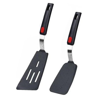 Silicone Heat Resistant Spatulas Set of 2, 600°F Heat Resistant Cooking Spatulas for Nonstick Cookware, Kitchen Utensils Use Spatula