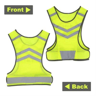 Reflective Vest Adjustable Breathable Lightweight Safety Vest High Visibility Jogging Cycling Night Running Sports Vest
