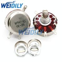 1PCS WTH118 2W 1A Potentiometer 1K 2.2K 4.7K 10K 22K 47K 100K 470K 1M WTH118-2W Round Shaft Carbon Rotary Taper Potentiometer