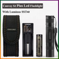 Convoy S2 Plus With Luminus SST40 LED Portable SMO Flashlight For Outdoor Camping Cycling Lighting Hard Light Lantern Torches