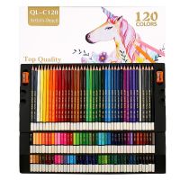 Sketching Painting Oil Pencil 48/72/120 Color Professional Wood Colored Pencils Set For Kids School Draw Sketch Art Supplies Drawing Drafting