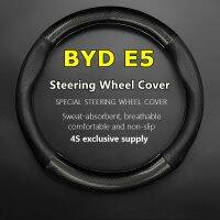 dghjsfgr Car PUleather For BYD E5 Steering Wheel Cover Car Genuine Leather Carbon Fiber Build Your Dreams E5 300 450 2016 2017 2018