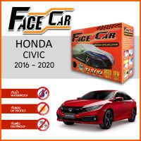 ผ้าคลุมรถ ส่งฟรี HONDA CIVIC 2016-2020 4 ประตู ตรงรุ่น กล่อง FACE CAR ผ้า HISORON อย่างดีหนาพิเศษ ป้องกันแดด ป้องกันฝน ป้องกันฝุ่น