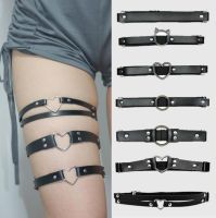 【YF】⊙  Elastic Pu Leather Leg Garter Punk Rivet Thigh Goth Harness Stockings