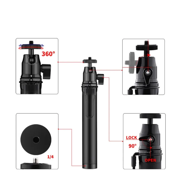 orbmart-ชุดไม้เซลฟี่มือถือยืดหยุ่นสำหรับกล้องกีฬาแอ็กชันโทรศัพท์มือถือกล้องดิจิตอลพร้อมขาตั้งคลิปบลูทูธควบคุม