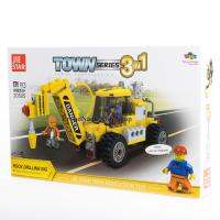 ProudNada Toys ของเล่นเด็กชุดตัวต่อเลโก้ชุดรถก่อสร้าง JIE STAR TOWN SERIES 3IN1 171 PCS 20505