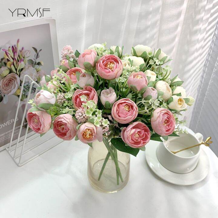 ayiq-flower-shop-yrmsf-ดอกไม้ประดิษฐ์-rose-peony-ดอกไม้ผ้าไหมประดิษฐ์ช่อดอกไม้-flores-home-party-ดอกไม้ประดิษฐ์ตกแต่งดอกไม้ปลอม