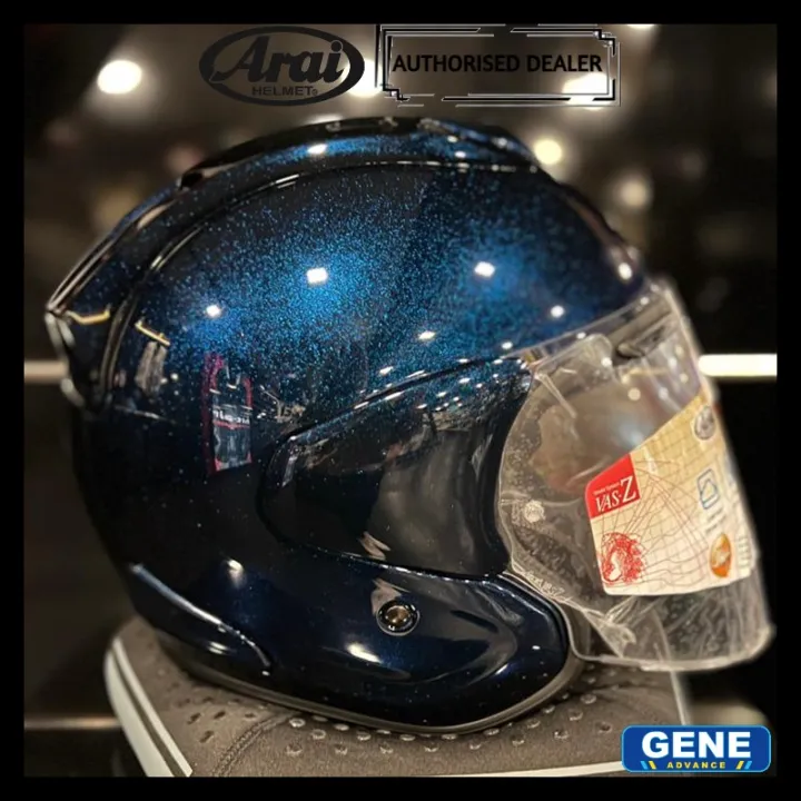 blue glass helmet