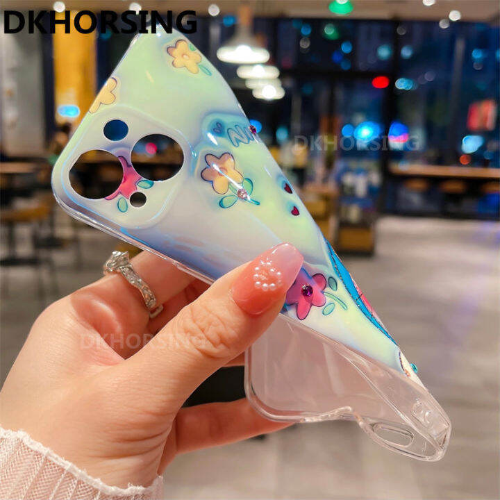 dkhorsing-เคสโทรศัพท์รูปการ์ตูน3d-ใหม่สำหรับ-realme-c53น่ารักลายโดราเอมอนเคสนิ่มซิลิโคนประดับพลอยเทียมบลูเรย์-realmec53-oppo-2023