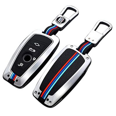 for BMW Metal Key Fob Cover Key Fob Case With Keychain, Compatible With for BMW 1 3 4 5 6 7 Series X3 X4 M5 M6 GT3 GT5, Key Cover Accessories