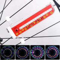 Bicycle Wheel Light RGB LEDS Bike Spoke Lamp Cycling Rim Signal Warning Lantern Colorful Patterns Movement Sensor