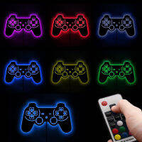 Video Gamepad Controller Home Decorative Mirror Night Lights LED Luminous Wall Sign Gamers Wall Lamp Game Room Novelty Lighting