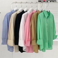 COD DSFERTRETRE Long Sleeve Shirt Womens Business Professional Office Clothes Solid Color Blouse White Green Pink Black Blue Purple Apricot